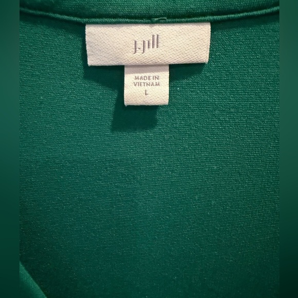 J. Jill Button-Front Midi Dress SZ L; Tie at waist in front or back 20" P2P - Picture 8 of 13